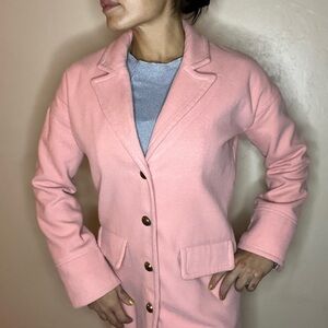 Women's Pink Button-Up Coat